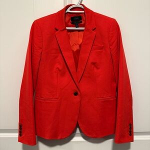 J. Crew Vibrant Orange Red Blazer